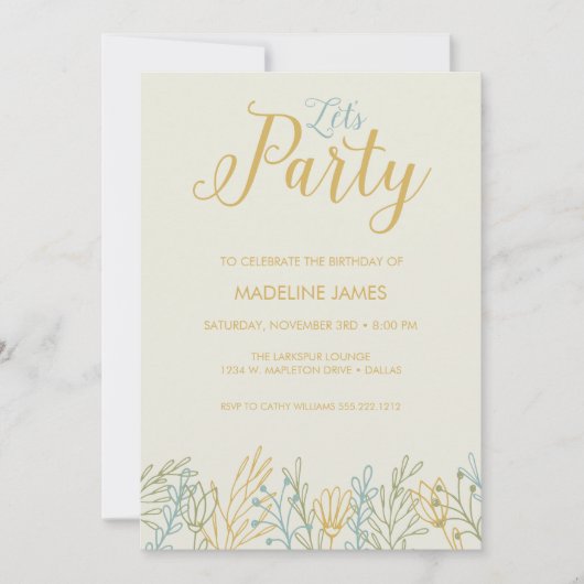 Laten we feesten kaart (Voorkant)