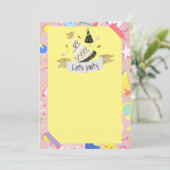 Laten we feesten kaart (Staand voorkant)