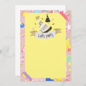 Laten we feesten kaart (Voorkant / Achterkant)