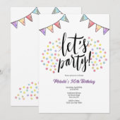 Laten we feesten kaart (Voorkant / Achterkant)