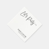 Laten we feesten klassieke moderne minimale bruilo servet (Hoek)