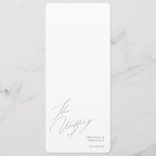 Laten we feesten moderne kalligrafie groene bruilo menu (Achterkant)