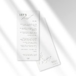 Laten we feesten moderne kalligrafie groene bruilo menu<br><div class="desc">Een fris minimalistisch huwelijksmenu ontwerp. Met een moderne kalligrafie gecombineerd met een stijlvolle serif typografie voor een chique look. Ja. Dit ontwerp in groene salie is ideaal voor een rustieke, zomer-, herfst-, lenteland- of buitenbruiloft. Als je hulp nodig hebt of vragen hebt, neem dan contact met mij op (Maria) via...</div>