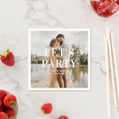 Laten we feesten. Moderne minimalistische typograf Servet (Insitu)