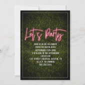 Laten we feesten Neon Script Boxwood Algemeen Kaart (Voorkant)