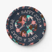 Laten we feesten! nieuwjaar papieren bordje (Voorkant)