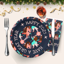 Laten we feesten! nieuwjaar papieren bordje