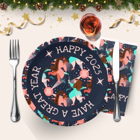 Laten we feesten! nieuwjaar papieren bordje