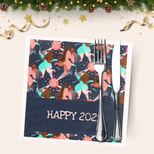 Laten we feesten! nieuwjaar servet