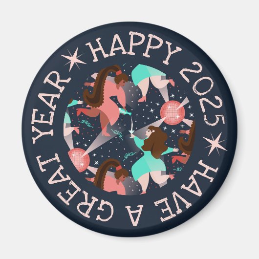 Laten we feesten! nieuwjaarsmagneet magneet (Voorkant)