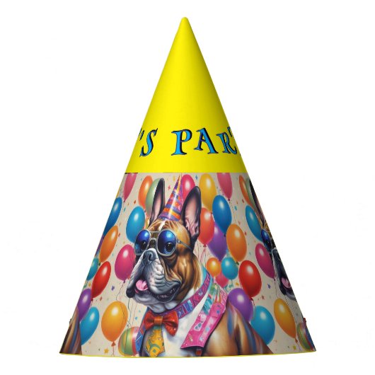 Laten we feesten! Pet geel Feesthoedjes (Voorkant)