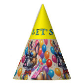 Laten we feesten! Pet geel Feesthoedjes (Links)