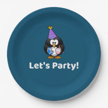 Laten we feesten! Pinguïn Grappig Verjaardagsfeest
