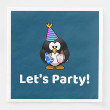 Laten we feesten! Pinguïn Grappig Verjaardagsfeest