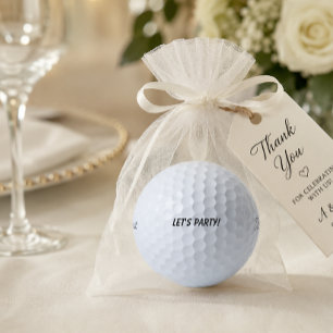 'Laten we feesten!" Pret golfbaan huwelijksgunsten Golfballen