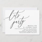 Laten we feesten, romantisch huwelijksdiner en dan kaart (Voorkant)