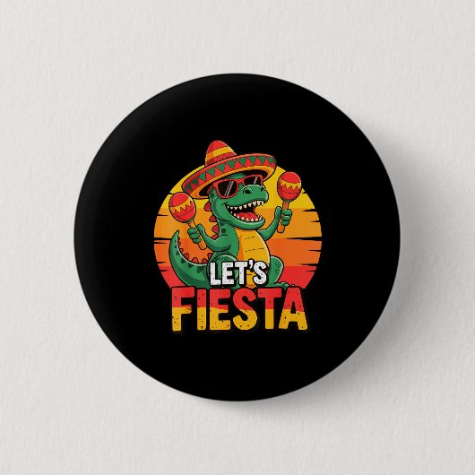 Laten we feesten ronde button 5,7 cm (Voorkant)