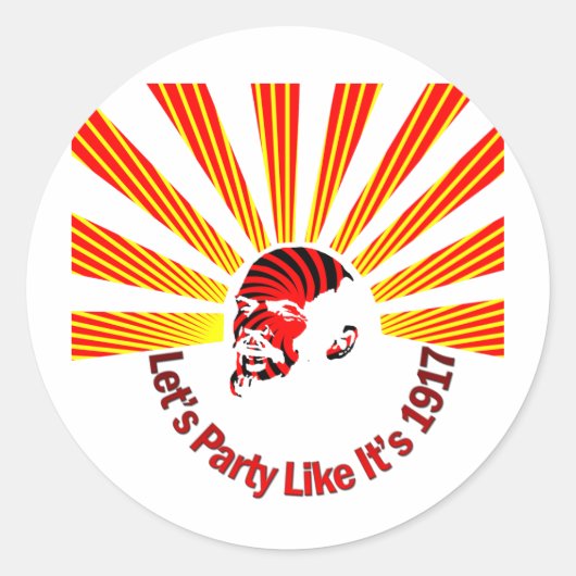 Laten we feesten ronde sticker (Voorkant)