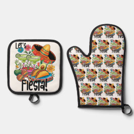 "Laten we feesten!" Tacos & Margaritas Ovenwant & Pannenlap Set