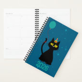 Laten we feesten! - Tipsy Black Cat Planner (Display)