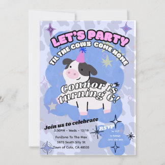 Laten we feesten tot de Koeien Schattige thuis kom Kaart