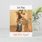 Laten we feesten tot we klaar zijn... kaart (Staand voorkant)