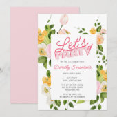 Laten we feesten trendy typografie 60e verjaardag kaart (Voorkant / Achterkant)