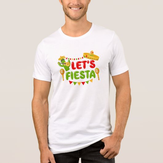 Laten we Feesten Tri-Blend Shirt (Voorkant)