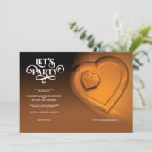 Laten we feesten, Twee Hartenen Gouden Trouw Uitno Aankondiging (Staand voorkant)