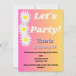 Laten we Feesten Tween Uitnodiging
