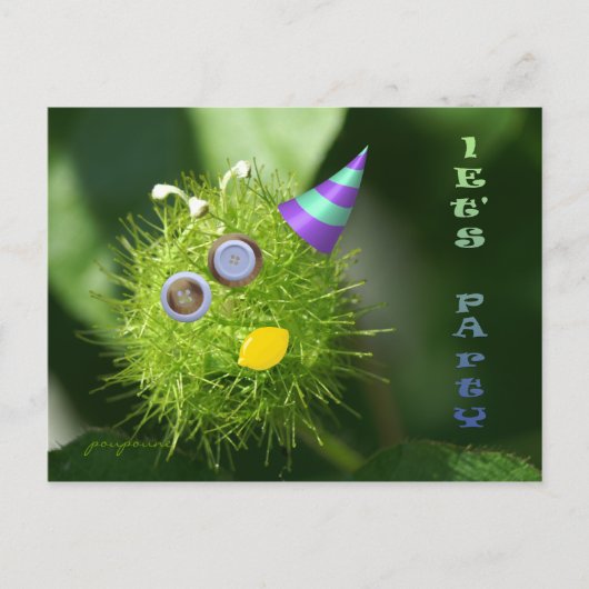 Laten we feesten! uitnodiging briefkaart (Voorkant)