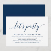 Laten we feesten, uitnodiging voor bruiloft vierin (Voorkant / Achterkant)