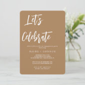 Laten we feesten Uitnodiging voor feestje Bewerkba (Staand voorkant)