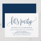 Laten we feesten, uitnodiging voor het huwelijksfe (Voorkant / Achterkant)