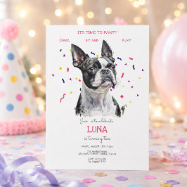 Laten we feesten, verjaardagsfeestje van de hond kaart