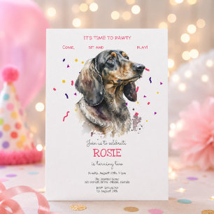 Laten we feesten, verjaardagsfeestje voor honden kaart