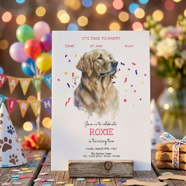 Laten we feesten, verjaardagsfeestje voor honden kaart