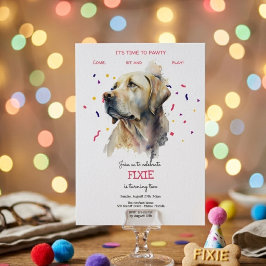 Laten we feesten, verjaardagsfeestje voor honden kaart