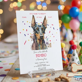 Laten we feesten, verjaardagsfeestje voor honden kaart