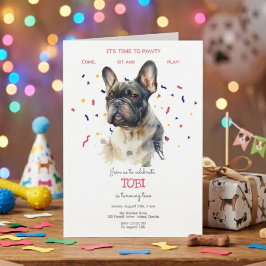 Laten we feesten, verjaardagsfeestje voor honden kaart