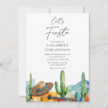 Laten we feesten Watercolor Cactus Bruidsmeisje