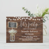 Laten we feesten Western elke leeftijd Verjaardag Save The Date (Staand voorkant)