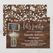 Laten we feesten Western elke leeftijd Verjaardag Save The Date (Voorkant / Achterkant)