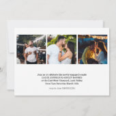 Laten we feesten zwart penseel script 4 foto Verlo Kaart (Achterkant)