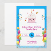 Laten we feestje verjaardagsuitnodiging Kaart (Voorkant / Achterkant)