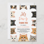 Laten we feestkat 5e verjaardag | Aangepaste verja Bedankkaart (Voorkant)