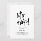 Laten we feestuitnodiging Drinken Kaart (Voorkant)