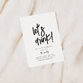 Laten we feestuitnodiging Drinken Kaart