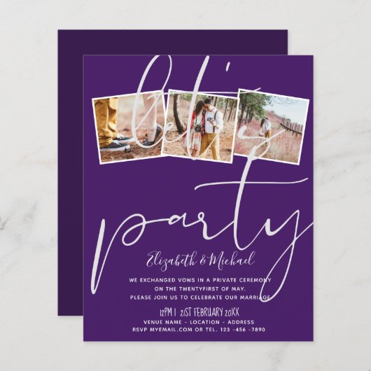 Laten we feestvieren Aankondiging van het huwelijk (Voorkant / Achterkant)