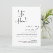 Laten we feestvieren, bruiloft Elopement Dinner Pa Kaart (Staand voorkant)